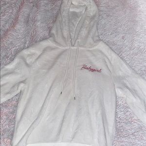 A white soft hoodie